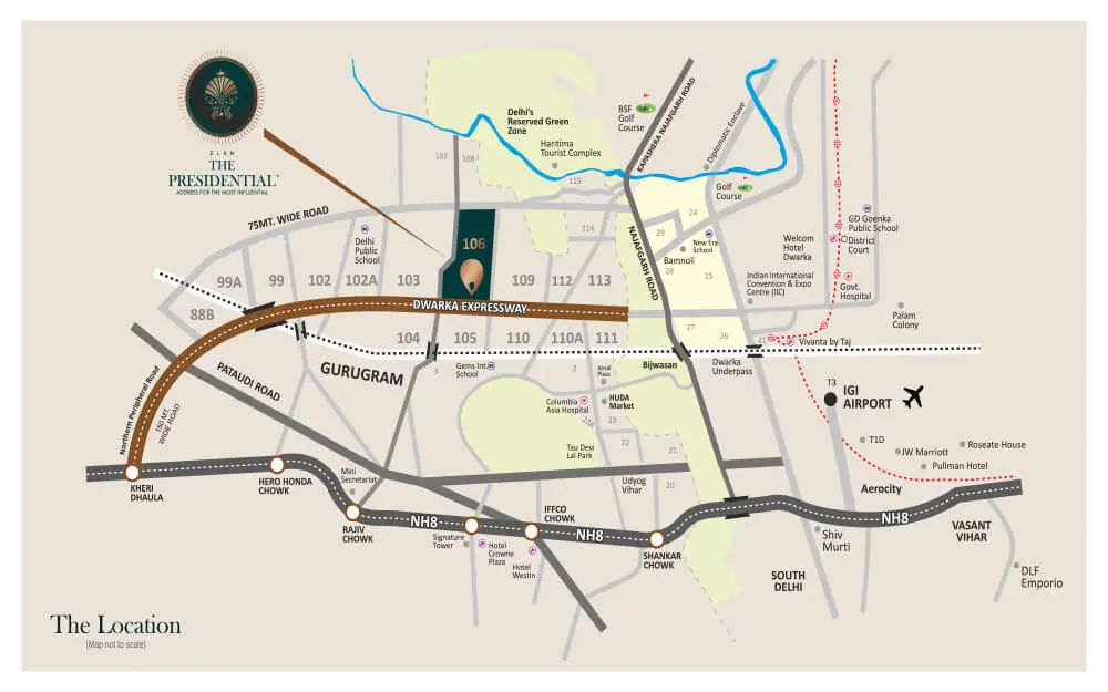 ELAN The Presidential location-map