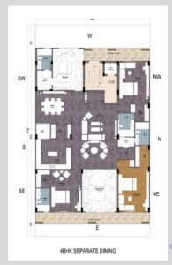 4bhk builder floors in south city 2